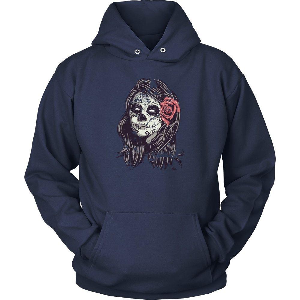 Halloween T Shirt - Sugar Skull Lady-T-shirt-Teelime | shirts-hoodies-mugs