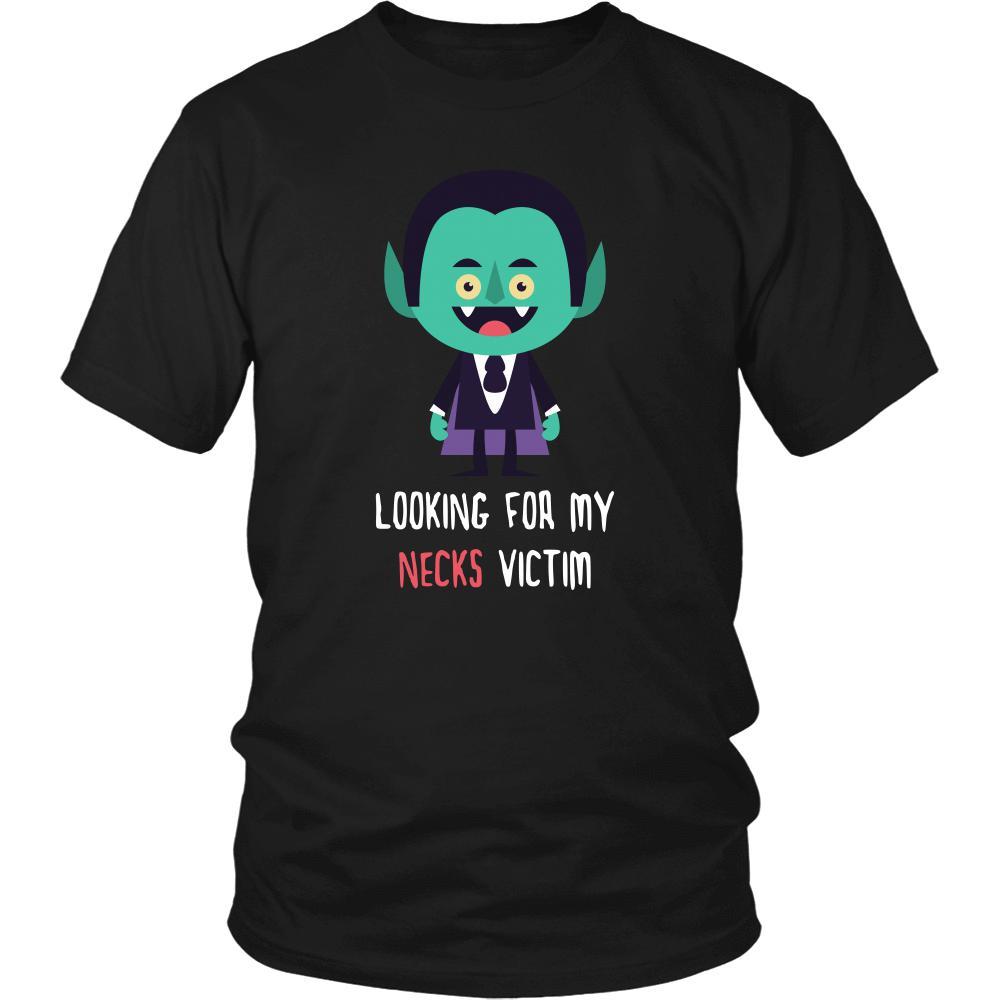 Halloween T Shirt - Vampire Looking for my Necks victim-T-shirt-Teelime | shirts-hoodies-mugs