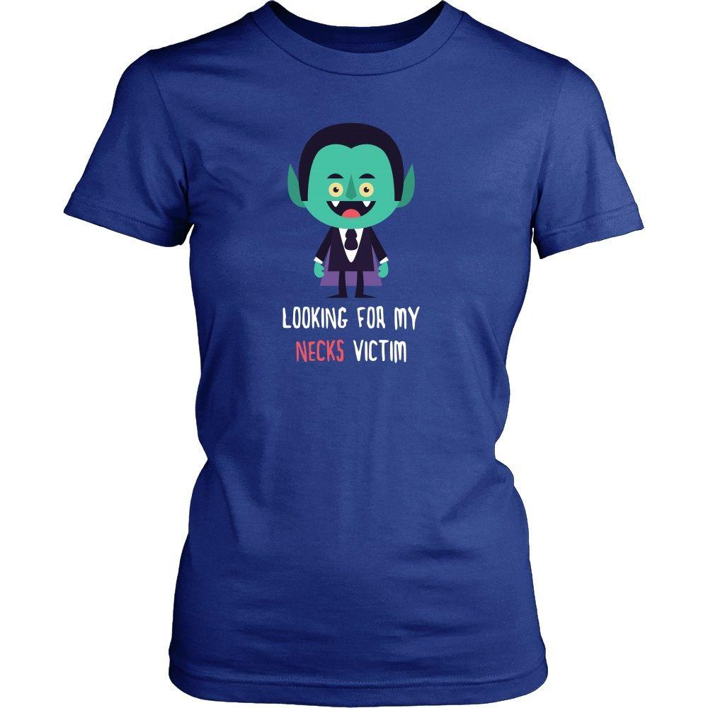 Halloween T Shirt - Vampire Looking for my Necks victim-T-shirt-Teelime | shirts-hoodies-mugs