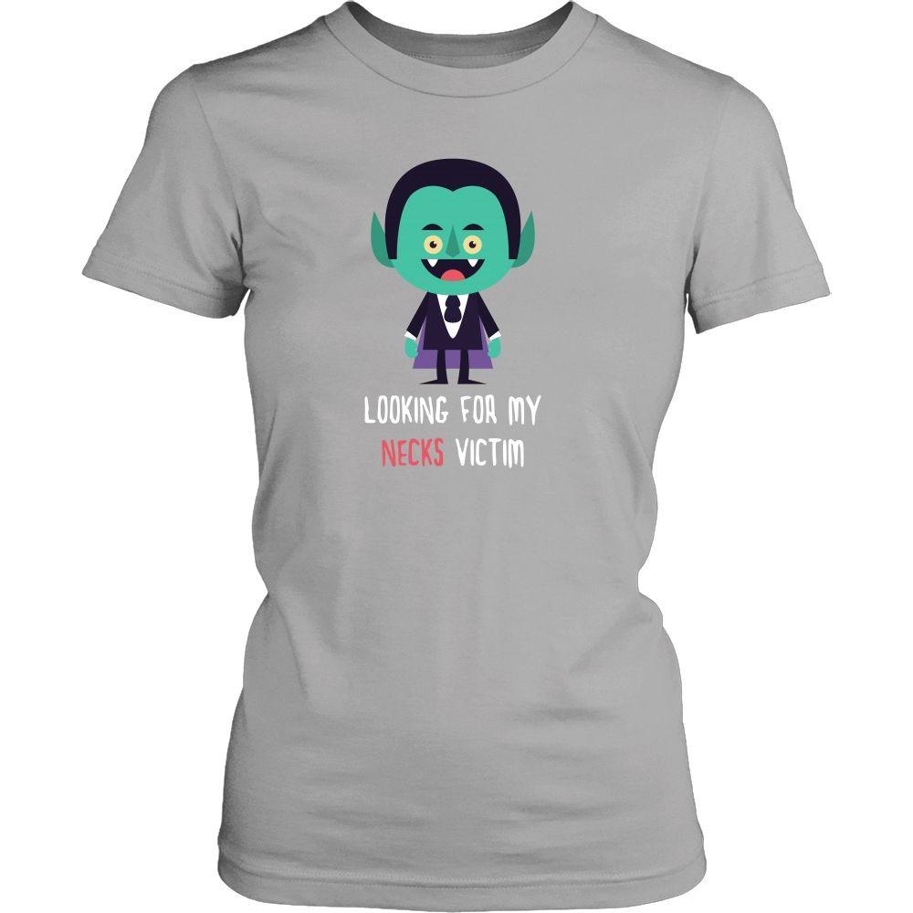 Halloween T Shirt - Vampire Looking for my Necks victim-T-shirt-Teelime | shirts-hoodies-mugs