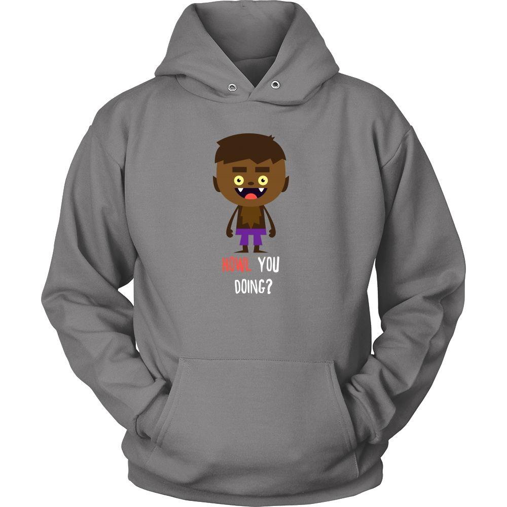 Halloween T Shirt - Werewolf Howl you doing?-T-shirt-Teelime | shirts-hoodies-mugs