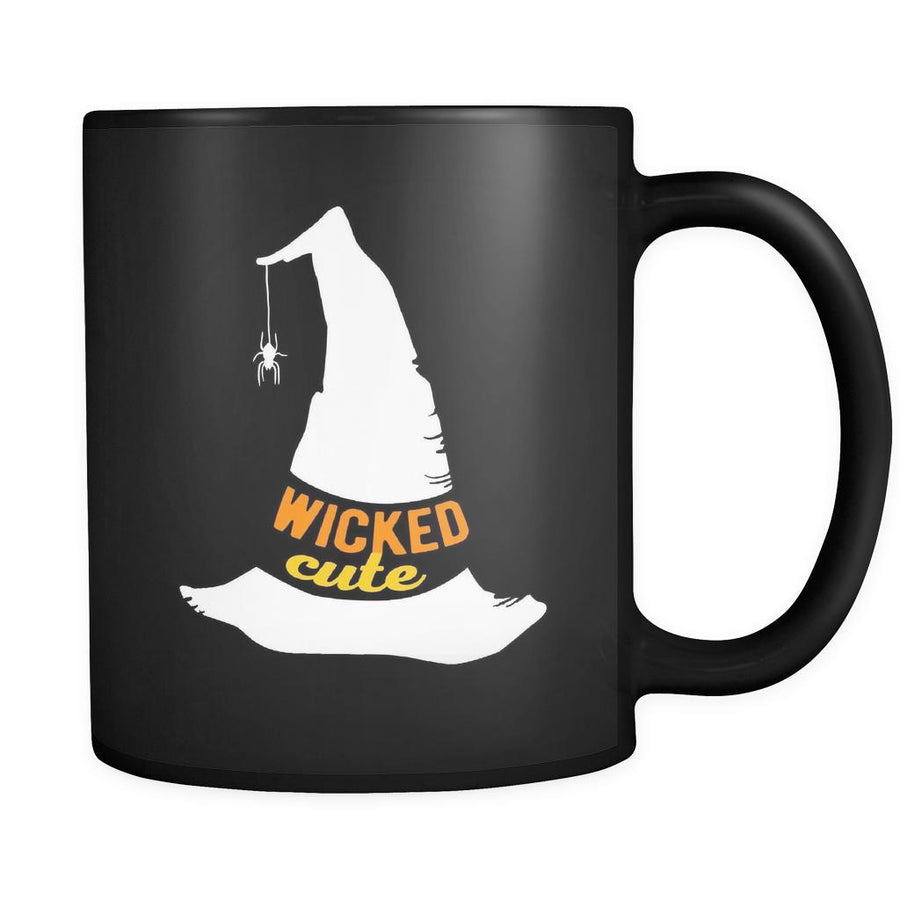 Halloween Wicked cute 11oz Black Mug-Drinkware-Teelime | shirts-hoodies-mugs