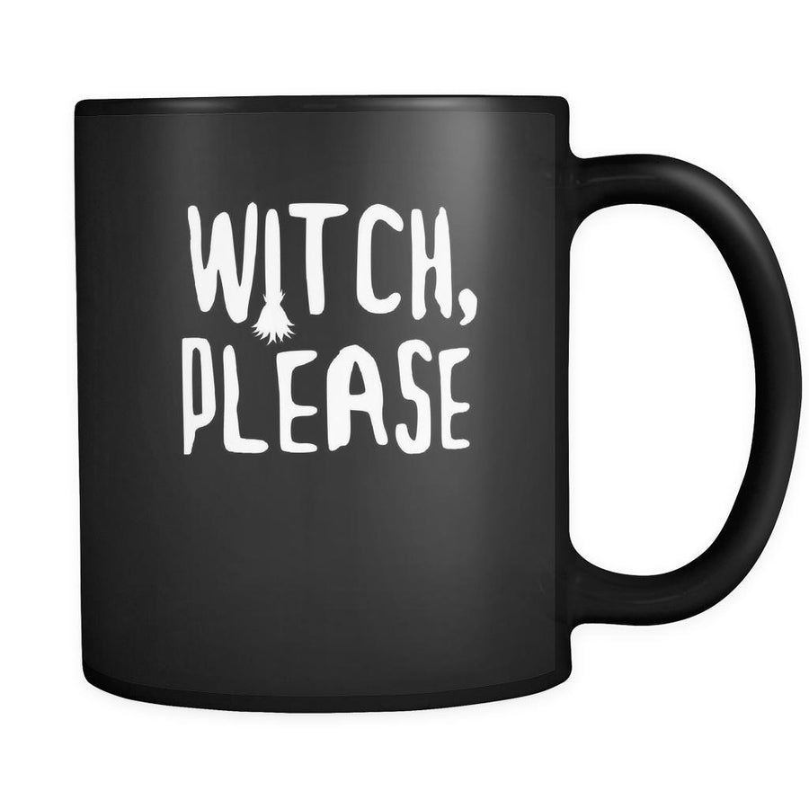 Halloween Witch, please 11oz Black Mug