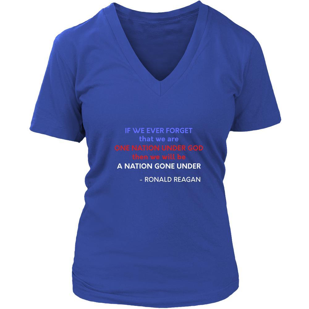 Happy President's Day - "If we ever forget that we are One Nation Under God... - Ronald Reagan " - original custom made t-shirts.-T-shirt-Teelime | shirts-hoodies-mugs