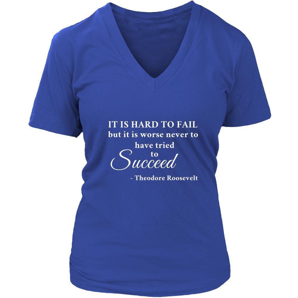 Happy President's Day - "It is hard to fail...-Theodore Roosevelt " - original custom made t-shirts.-T-shirt-Teelime | shirts-hoodies-mugs