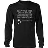 Happy President's Day - " Keep Your Eyes on the stars, your feet on the ground- Theodore Roozevelt " - original custom made apparel.-T-shirt-Teelime | shirts-hoodies-mugs