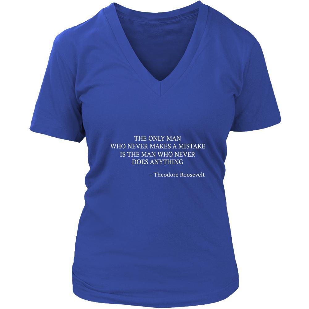 Happy President's Day - " The only man who never makes mistakes...-Theodore Roosevelt " - original custom made t-shirts.-T-shirt-Teelime | shirts-hoodies-mugs