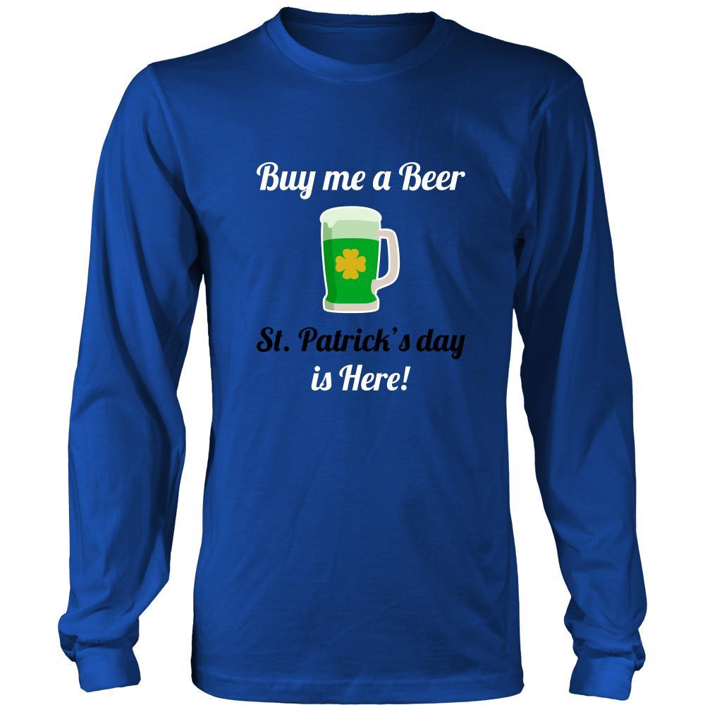 Happy Saint Patrick's Day - " Buy me a Beer " - custom made funny t-shirts.-T-shirt-Teelime | shirts-hoodies-mugs