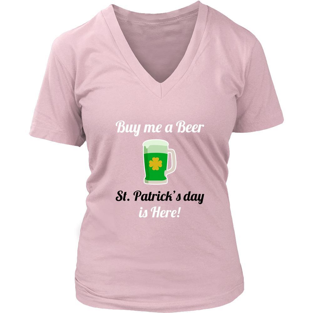 Happy Saint Patrick's Day - " Buy me a Beer " - custom made funny t-shirts.-T-shirt-Teelime | shirts-hoodies-mugs