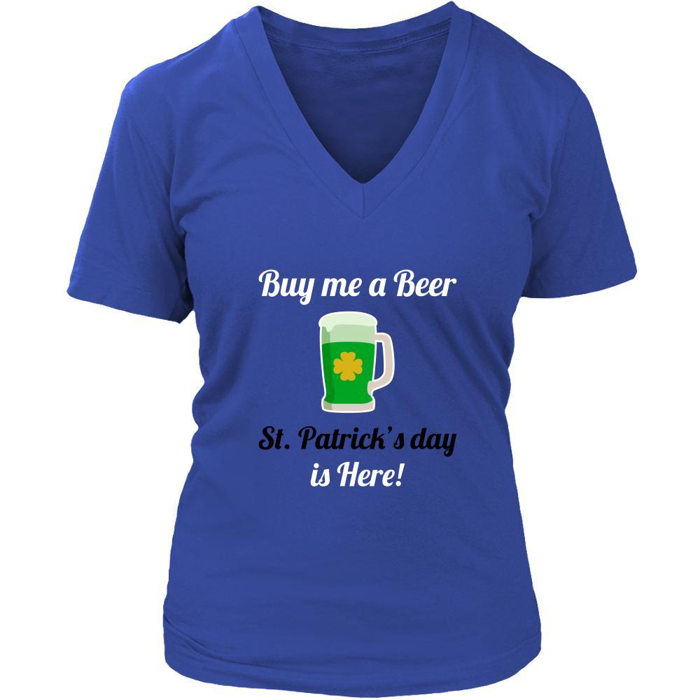 Happy Saint Patrick's Day - " Buy me a Beer " - custom made funny t-shirts.-T-shirt-Teelime | shirts-hoodies-mugs