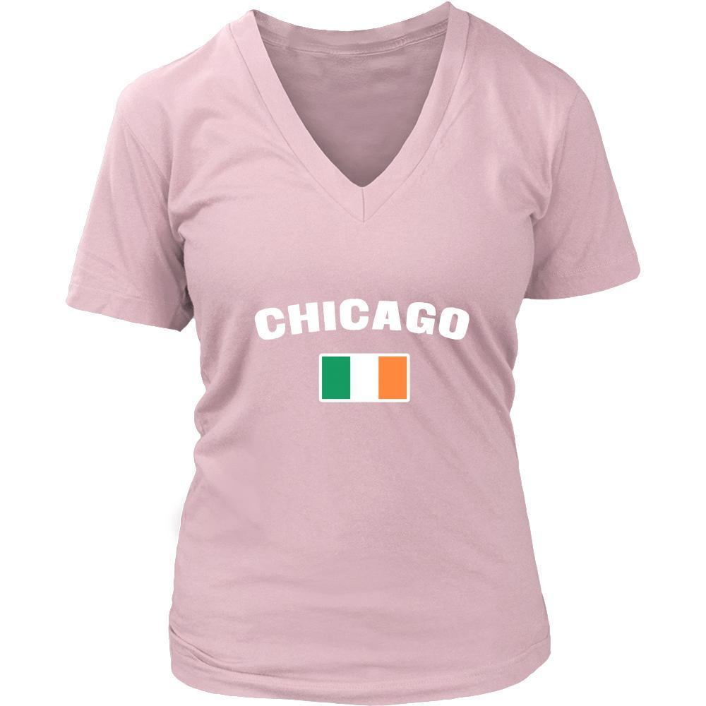 Happy Saint Patrick's Day - " Chicago Parade Irish Flag " - custom made festive t-shirts.-T-shirt-Teelime | shirts-hoodies-mugs