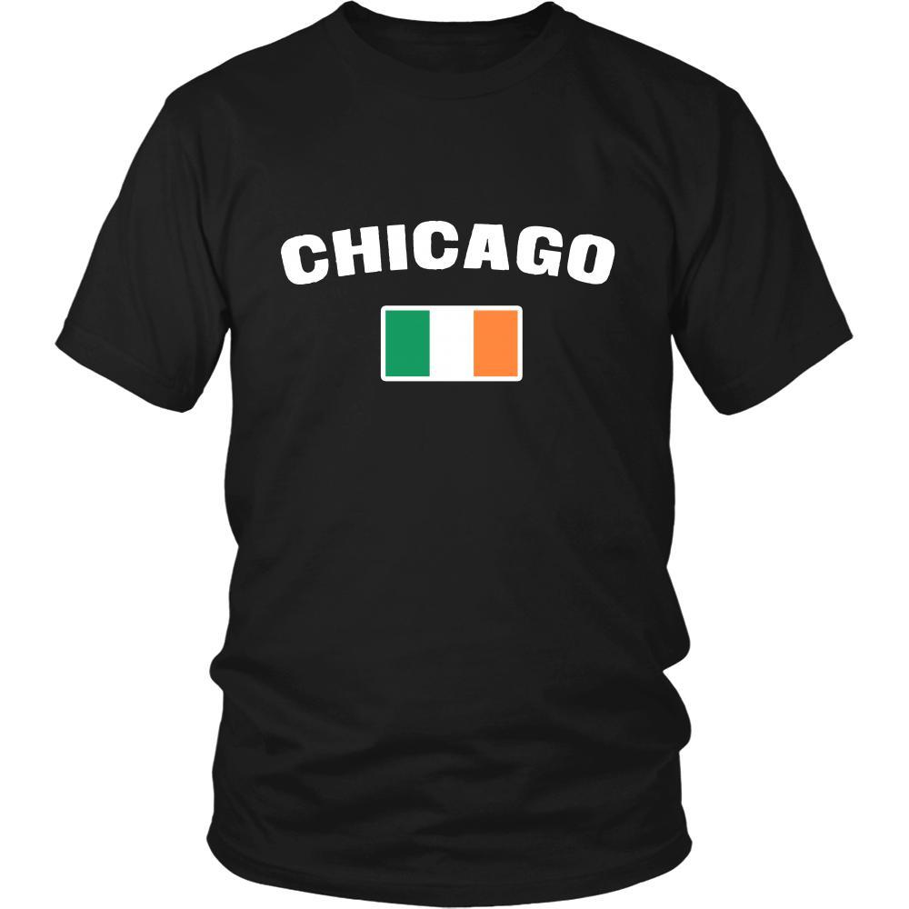 Happy Saint Patrick's Day - " Chicago Parade Irish Flag " - custom made festive t-shirts.-T-shirt-Teelime | shirts-hoodies-mugs