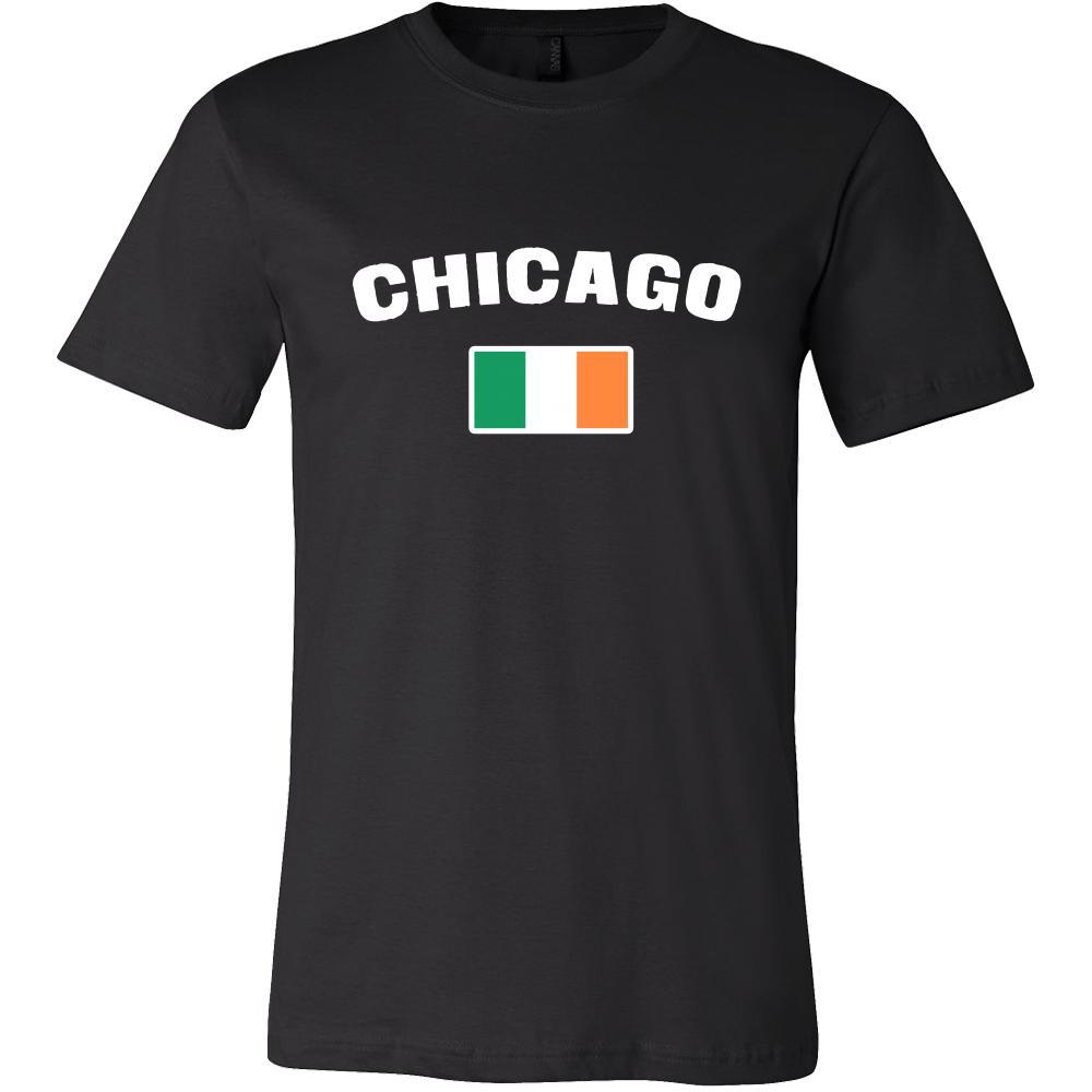 Happy Saint Patrick's Day - " Chicago Parade Irish Flag " - custom made festive t-shirts.-T-shirt-Teelime | shirts-hoodies-mugs