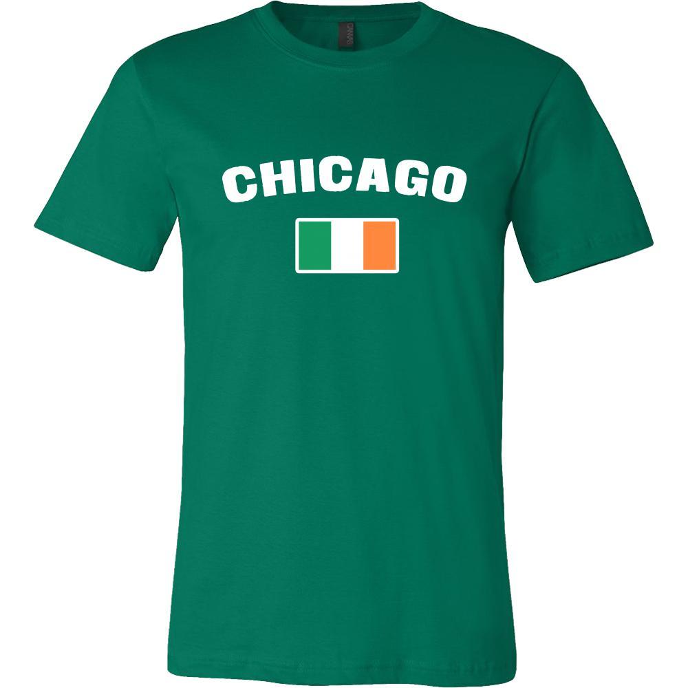 Happy Saint Patrick's Day - " Chicago Parade Irish Flag " - custom made festive t-shirts.-T-shirt-Teelime | shirts-hoodies-mugs
