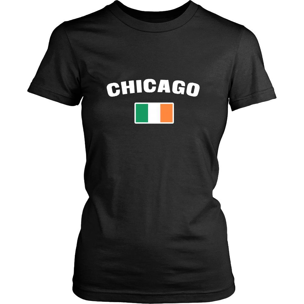 Happy Saint Patrick's Day - " Chicago Parade Irish Flag " - custom made festive t-shirts.-T-shirt-Teelime | shirts-hoodies-mugs