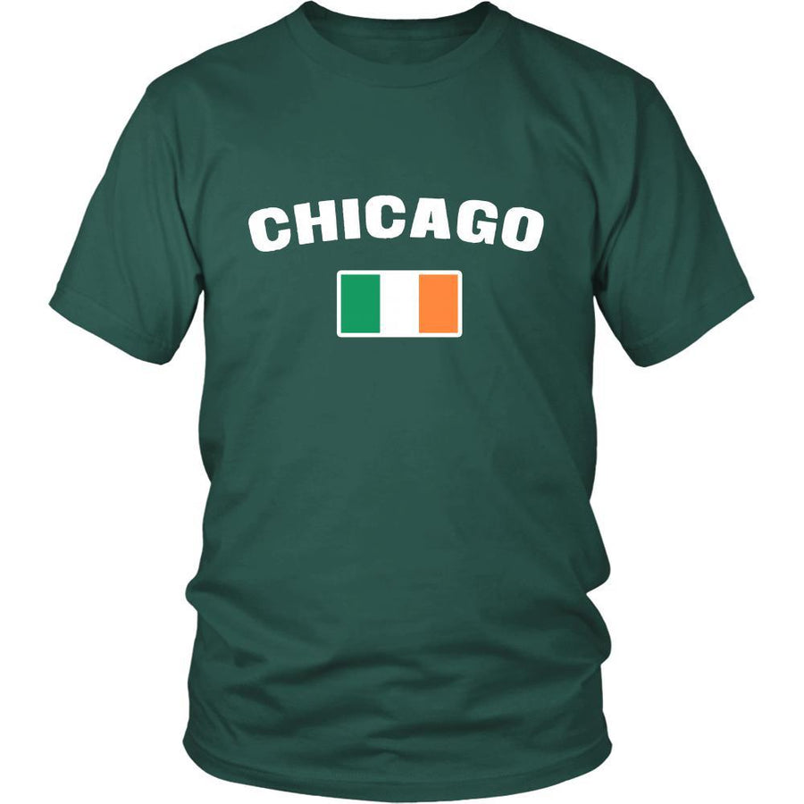 Happy Saint Patrick's Day - " Chicago Parade Irish Flag " - custom made festive t-shirts.-T-shirt-Teelime | shirts-hoodies-mugs