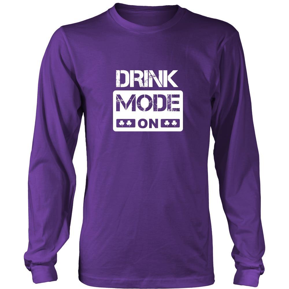 Happy Saint Patrick's Day - "Drink Mode ON" - custom made funny apparel.-T-shirt-Teelime | shirts-hoodies-mugs