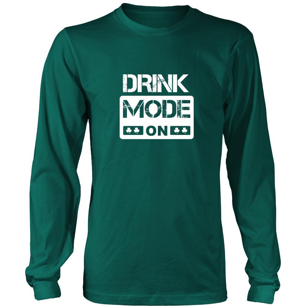 Happy Saint Patrick's Day - "Drink Mode ON" - custom made funny apparel.-T-shirt-Teelime | shirts-hoodies-mugs
