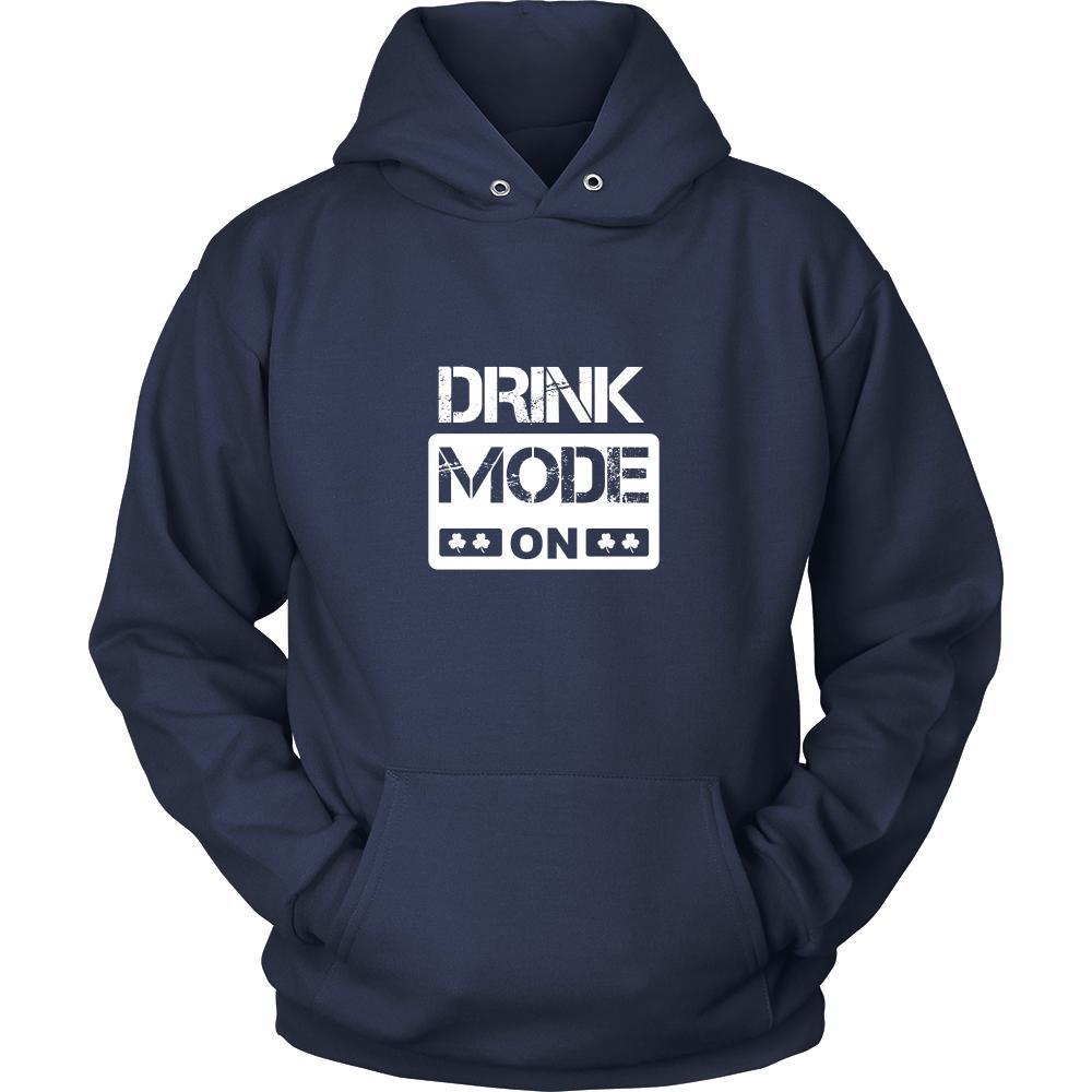 Happy Saint Patrick's Day - "Drink Mode ON" - custom made funny apparel.-T-shirt-Teelime | shirts-hoodies-mugs