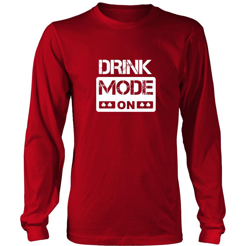 Happy Saint Patrick's Day - "Drink Mode ON" - custom made funny apparel.-T-shirt-Teelime | shirts-hoodies-mugs