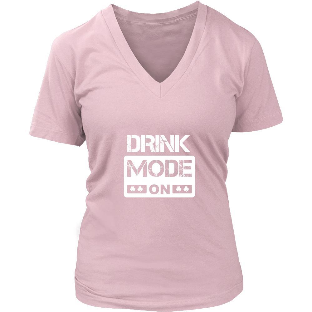 Happy Saint Patrick's Day - " Drink Mode ON " - custom made funny t-shirts.-T-shirt-Teelime | shirts-hoodies-mugs