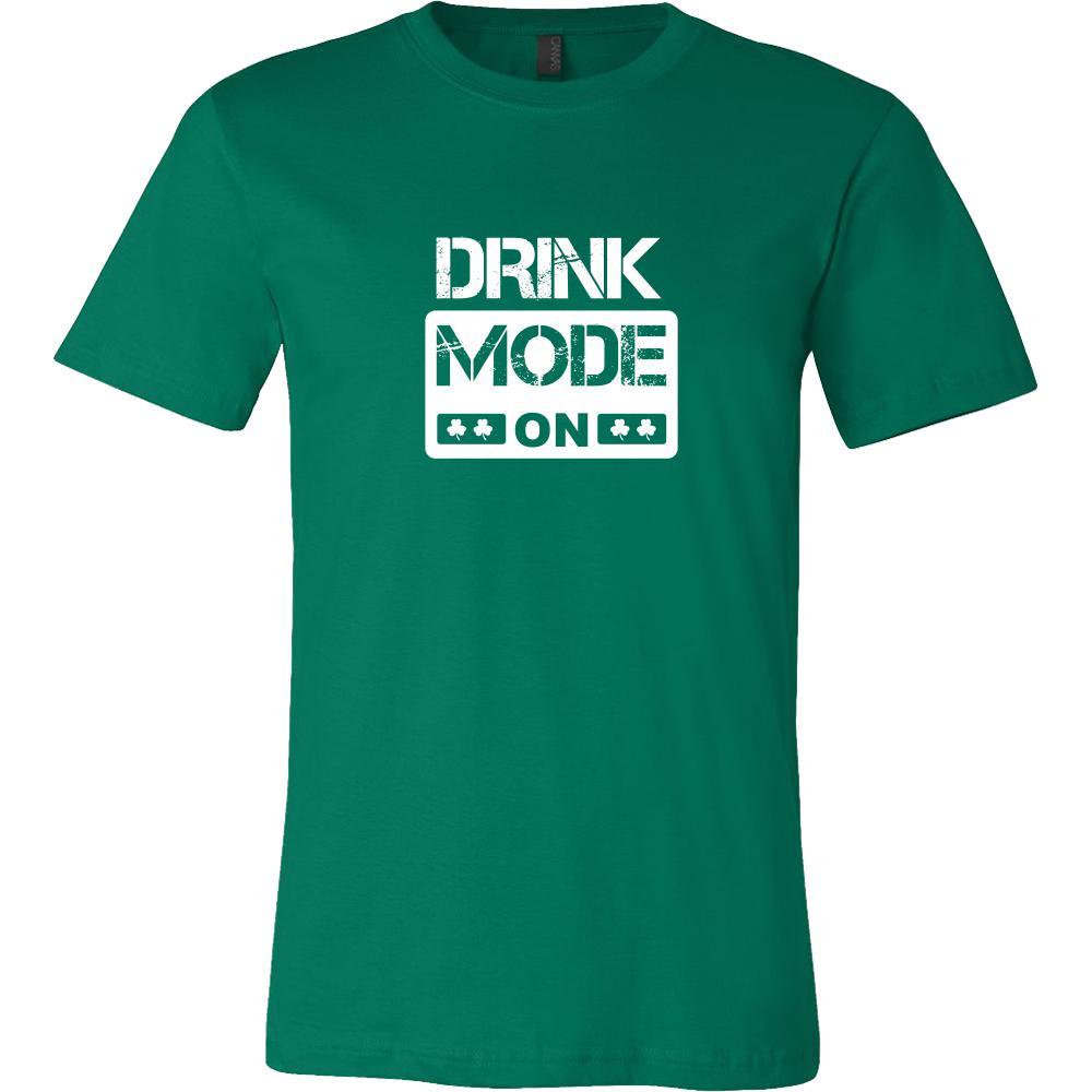 Happy Saint Patrick's Day - " Drink Mode ON " - custom made funny t-shirts.-T-shirt-Teelime | shirts-hoodies-mugs