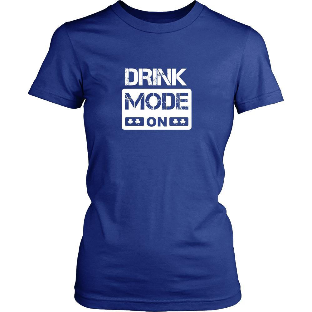 Happy Saint Patrick's Day - " Drink Mode ON " - custom made funny t-shirts.-T-shirt-Teelime | shirts-hoodies-mugs