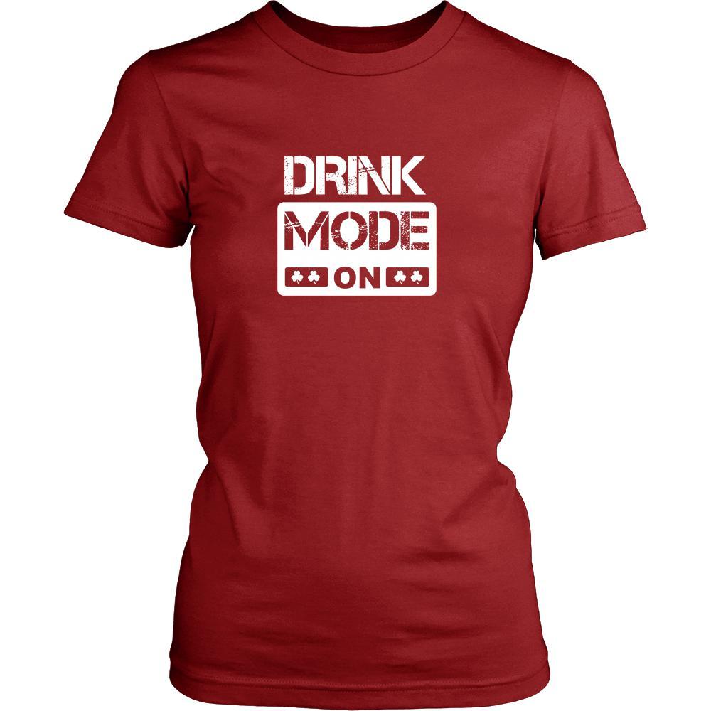 Happy Saint Patrick's Day - " Drink Mode ON " - custom made funny t-shirts.-T-shirt-Teelime | shirts-hoodies-mugs