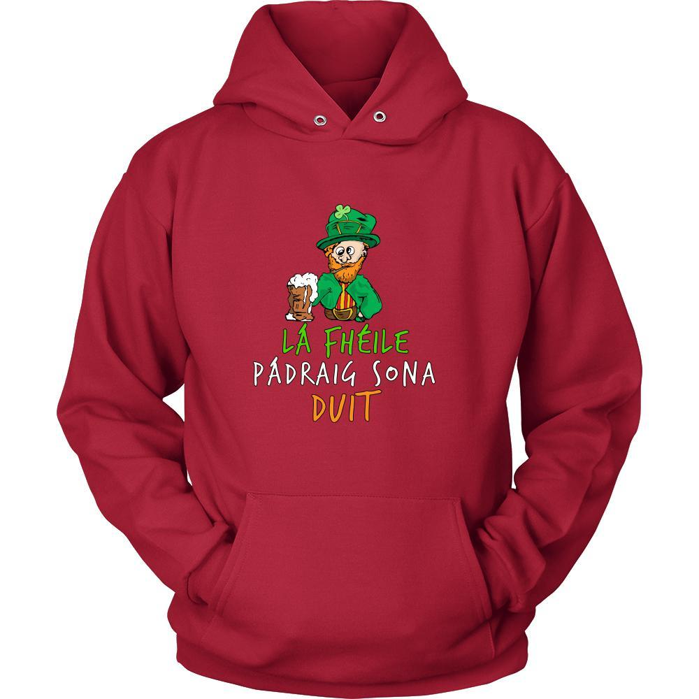 Happy Saint Patrick's Day - " Drunk Leprechaun Irish " - custom made funny sweatshirts,hoodies, long sleeve shirts.-T-shirt-Teelime | shirts-hoodies-mugs