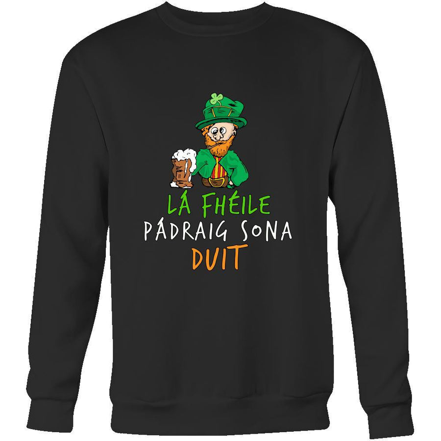Happy Saint Patrick's Day - " Drunk Leprechaun Irish " - custom made funny sweatshirts,hoodies, long sleeve shirts.-T-shirt-Teelime | shirts-hoodies-mugs