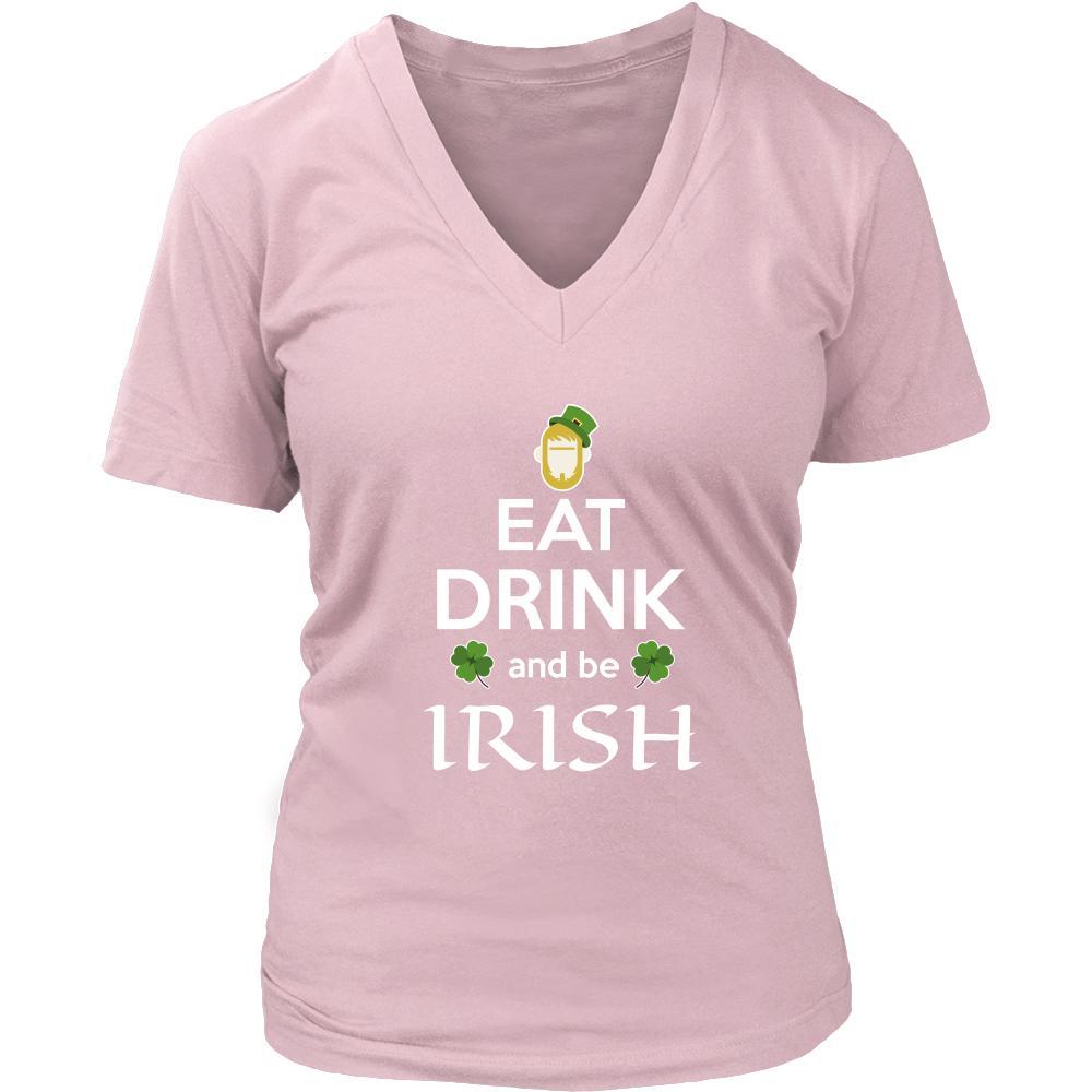 Happy Saint Patrick's Day - " Eat, Drink, be Irish" - custom made funny t-shirts.-T-shirt-Teelime | shirts-hoodies-mugs