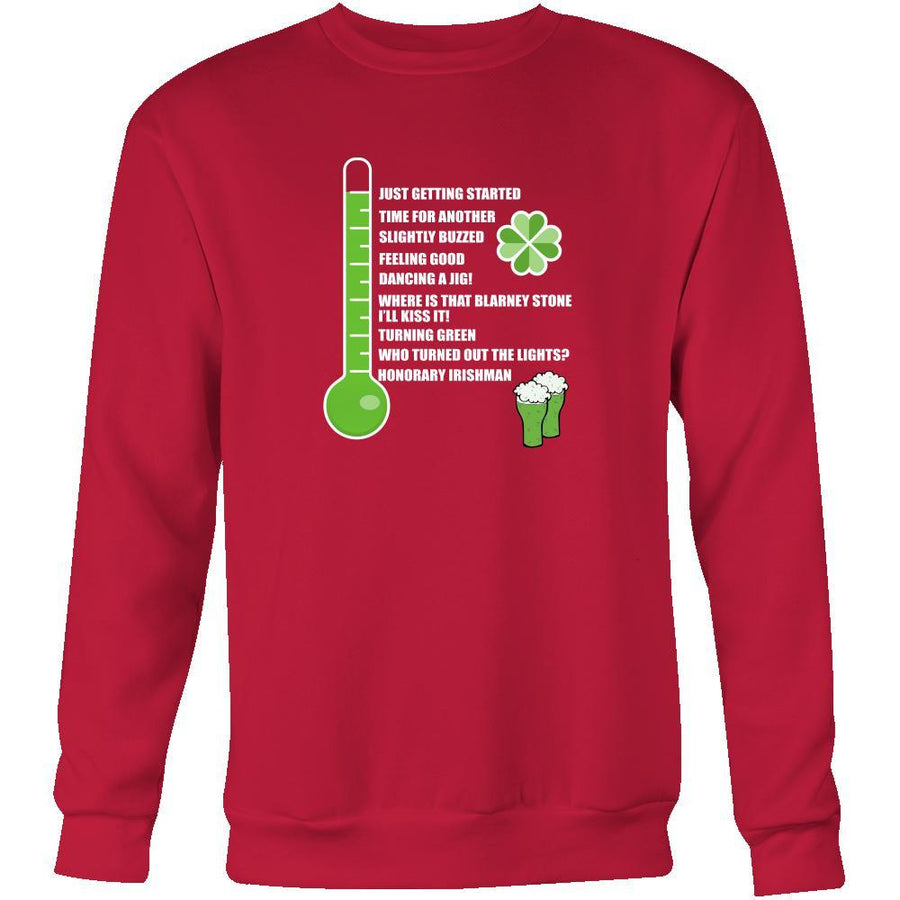 Happy Saint Patrick's Day - " Irish Drinkometer " - custom made funny apparel.-T-shirt-Teelime | shirts-hoodies-mugs