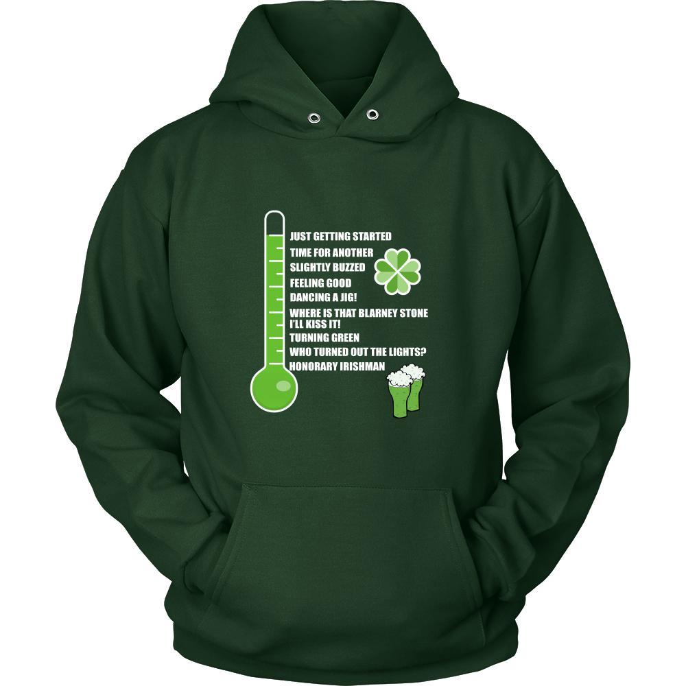 Happy Saint Patrick's Day - " Irish Drinkometer " - custom made funny apparel.-T-shirt-Teelime | shirts-hoodies-mugs