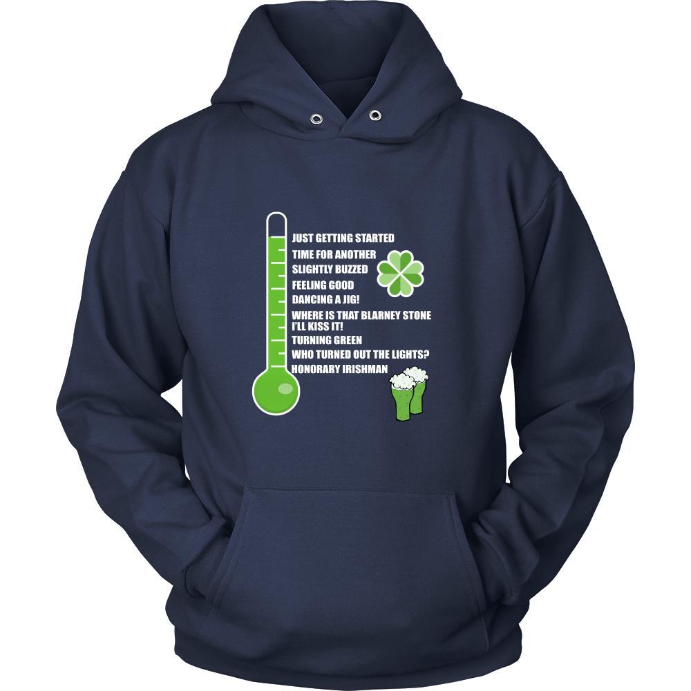 Happy Saint Patrick's Day - " Irish Drinkometer " - custom made funny apparel.-T-shirt-Teelime | shirts-hoodies-mugs