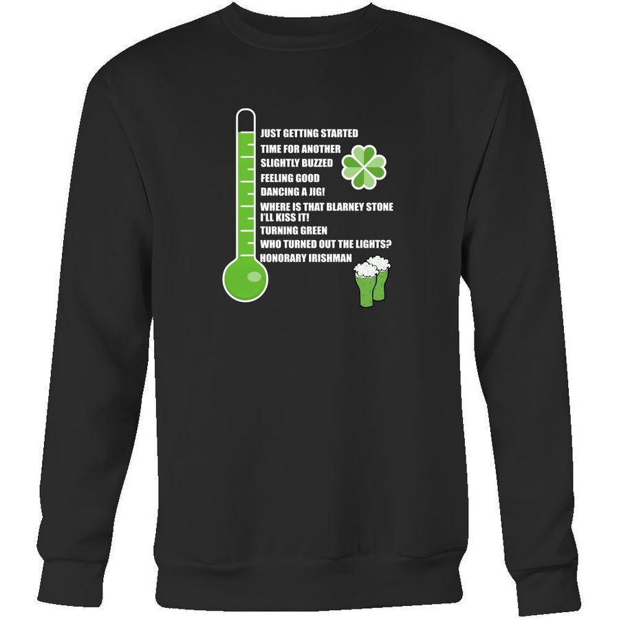 Happy Saint Patrick's Day - " Irish Drinkometer " - custom made funny apparel.-T-shirt-Teelime | shirts-hoodies-mugs