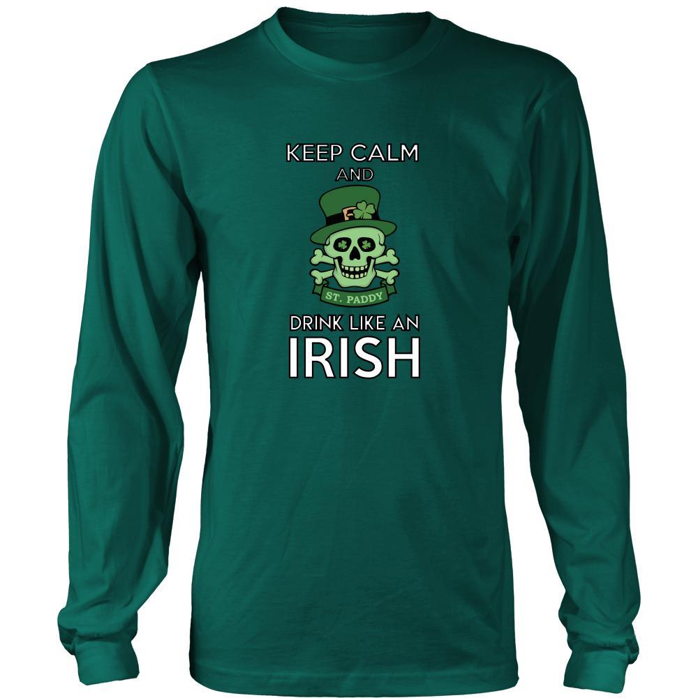 Happy Saint Patrick's Day - " Keep calm, Drink Like an Irish " - custom made funny apparel.-T-shirt-Teelime | shirts-hoodies-mugs