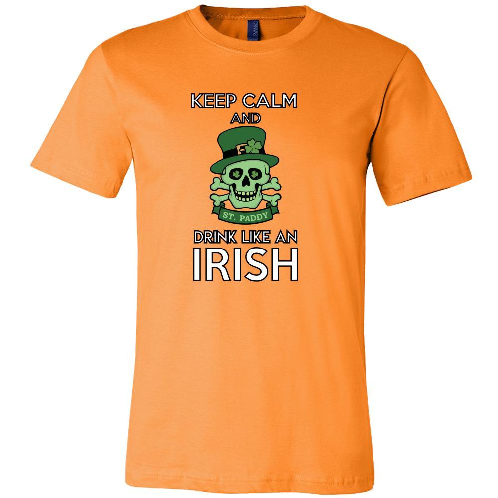 Happy Saint Patrick's Day - " Keep calm , Drink like an Irish " - custom made funny t-shirts.-T-shirt-Teelime | shirts-hoodies-mugs