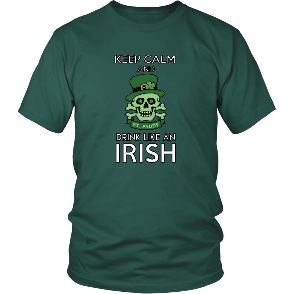 Happy Saint Patrick's Day - " Keep calm , Drink like an Irish " - custom made funny t-shirts.-T-shirt-Teelime | shirts-hoodies-mugs