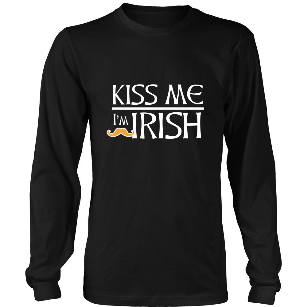 Happy Saint Patrick's Day - " Kiss me I am Irish " - custom made Irish mustage funny t-shirts.-T-shirt-Teelime | shirts-hoodies-mugs