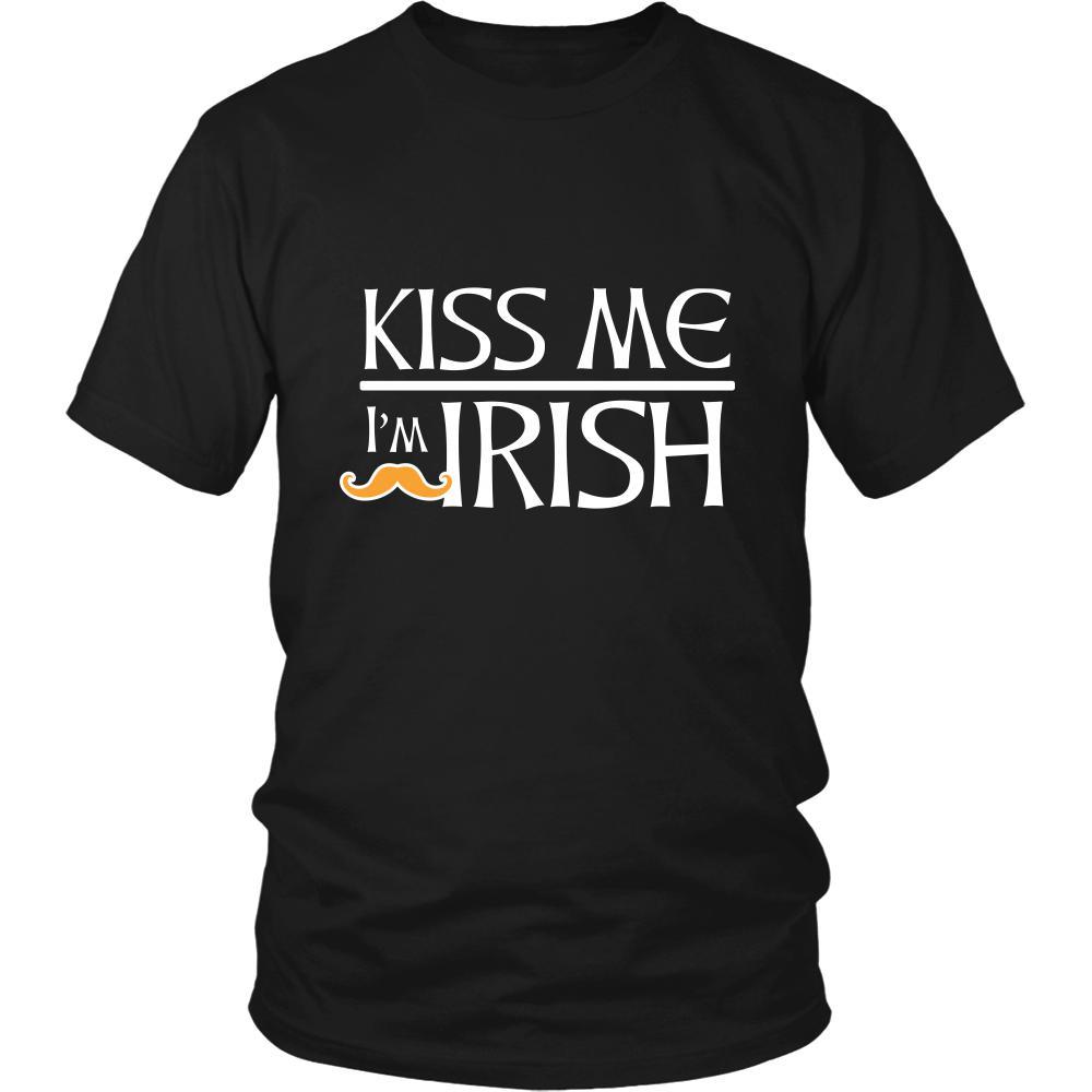 Happy Saint Patrick's Day - " Kiss me I am Irish " - custom made Irish mustage funny t-shirts.-T-shirt-Teelime | shirts-hoodies-mugs