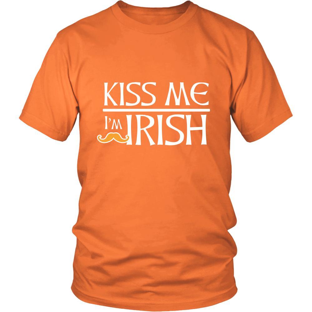 Happy Saint Patrick's Day - " Kiss me I am Irish " - custom made Irish mustage funny t-shirts.-T-shirt-Teelime | shirts-hoodies-mugs