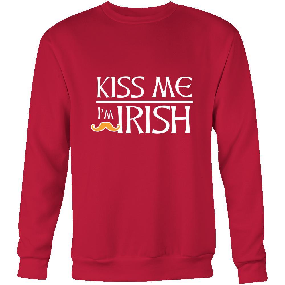 Happy Saint Patrick's Day - " Kiss me I am Irish " - custom made Irish mustage funny t-shirts.-T-shirt-Teelime | shirts-hoodies-mugs