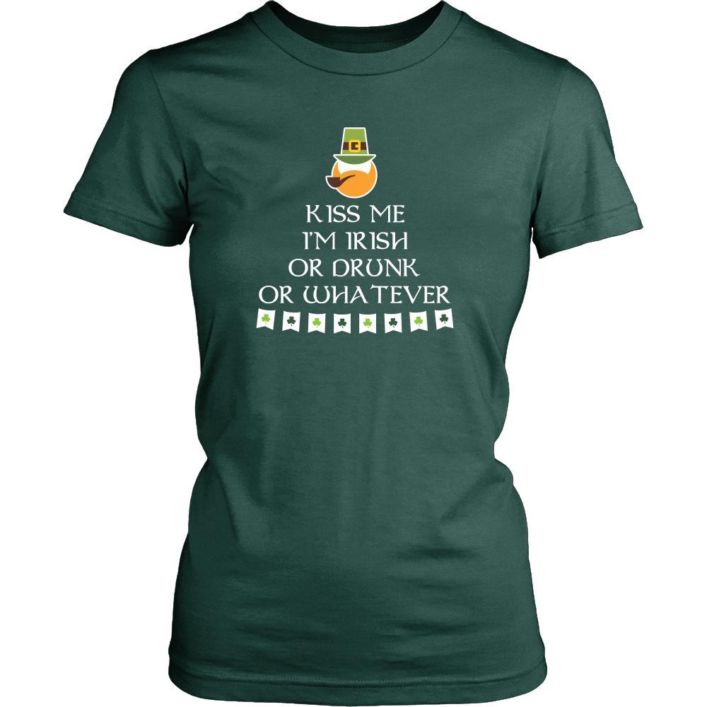 Happy Saint Patrick's Day - " Kiss me I am Irish OR Drunk " - custom made funny t-shirts.-T-shirt-Teelime | shirts-hoodies-mugs
