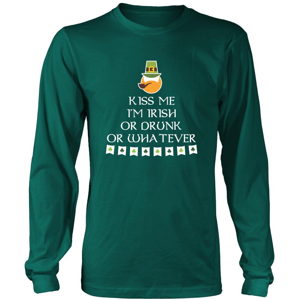 Happy Saint Patrick's Day - " Kiss me I am Irish OR Drunk " - custom made funny t-shirts.-T-shirt-Teelime | shirts-hoodies-mugs