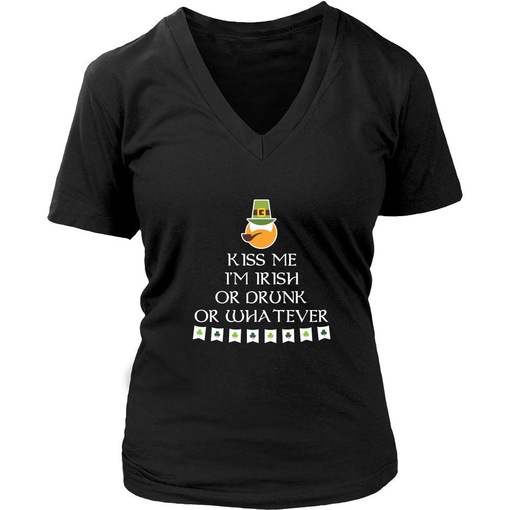 Happy Saint Patrick's Day - " Kiss me I am Irish OR Drunk " - custom made funny t-shirts.-T-shirt-Teelime | shirts-hoodies-mugs