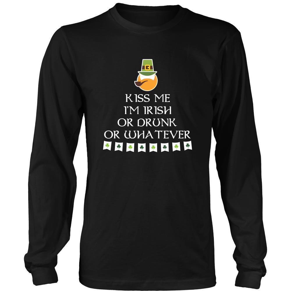 Happy Saint Patrick's Day - " Kiss me I am Irish OR Drunk " - custom made funny t-shirts.-T-shirt-Teelime | shirts-hoodies-mugs