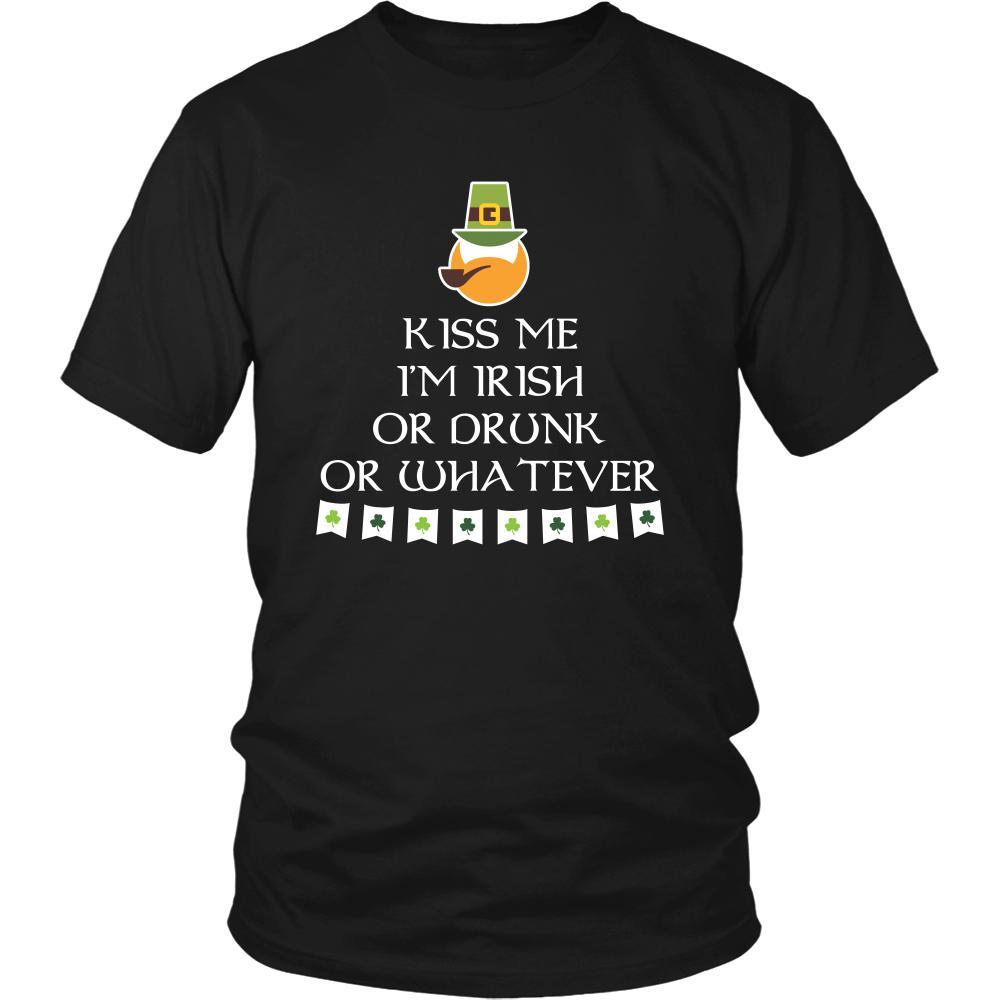 Happy Saint Patrick's Day - " Kiss me I am Irish OR Drunk " - custom made funny t-shirts.-T-shirt-Teelime | shirts-hoodies-mugs