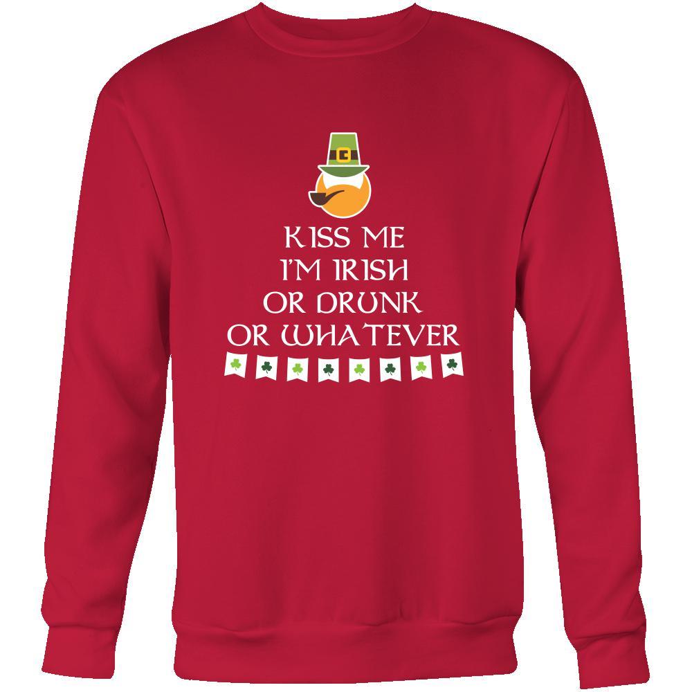 Happy Saint Patrick's Day - " Kiss me I am Irish OR Drunk " - custom made funny t-shirts.-T-shirt-Teelime | shirts-hoodies-mugs