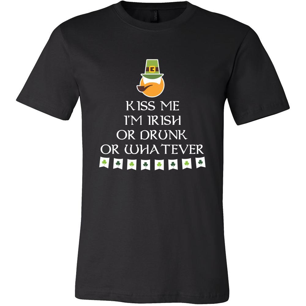 Happy Saint Patrick's Day - " Kiss me I am Irish OR Drunk " - custom made funny t-shirts.-T-shirt-Teelime | shirts-hoodies-mugs