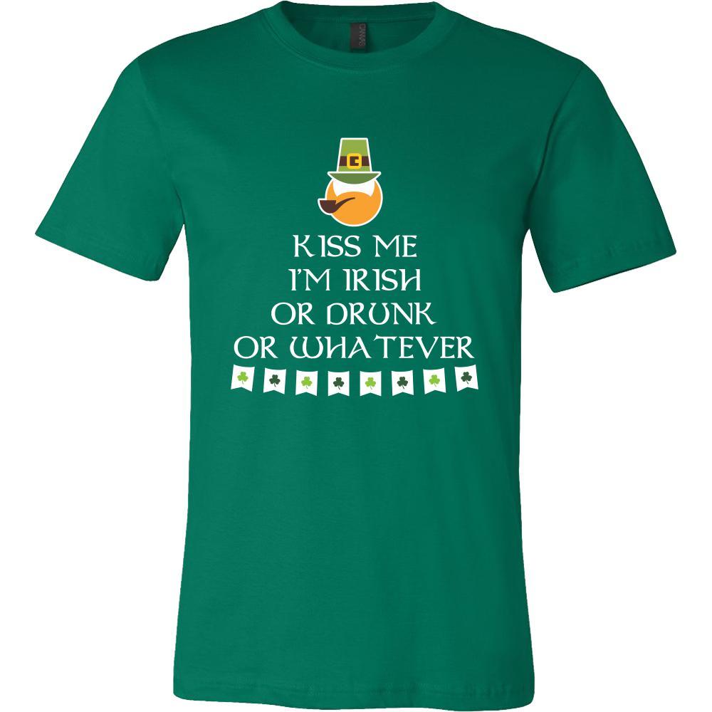Happy Saint Patrick's Day - " Kiss me I am Irish OR Drunk " - custom made funny t-shirts.-T-shirt-Teelime | shirts-hoodies-mugs